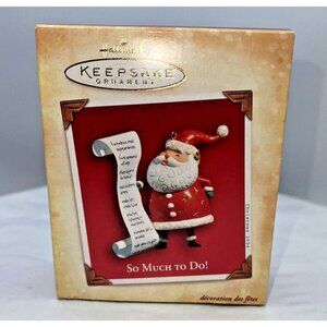 2004 Hallmark Keepsake Ornament "So Much To Do Santa Claus Checking List"